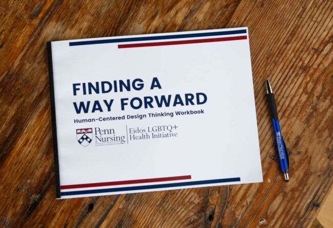 Cover of Finding a Way Forward: Human-Centered Design Thinking Workbook by Eidos LGBTQ+ Health Initiative
